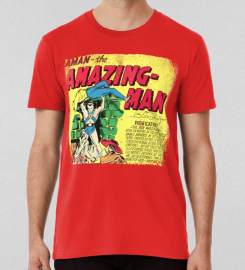 Amazing-man Superhero Vintage 50s Comic Book T-shirt